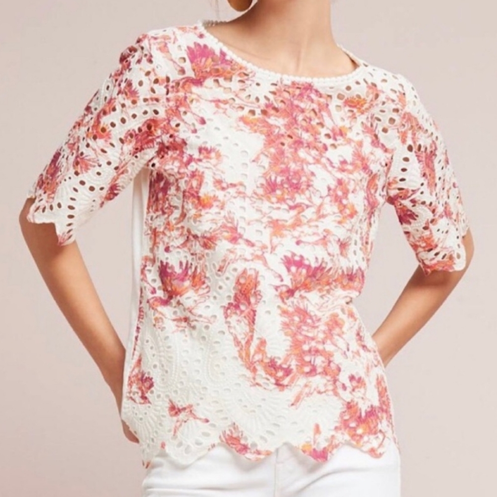 Anthropologie Porridge Eyelet Lace top bir…